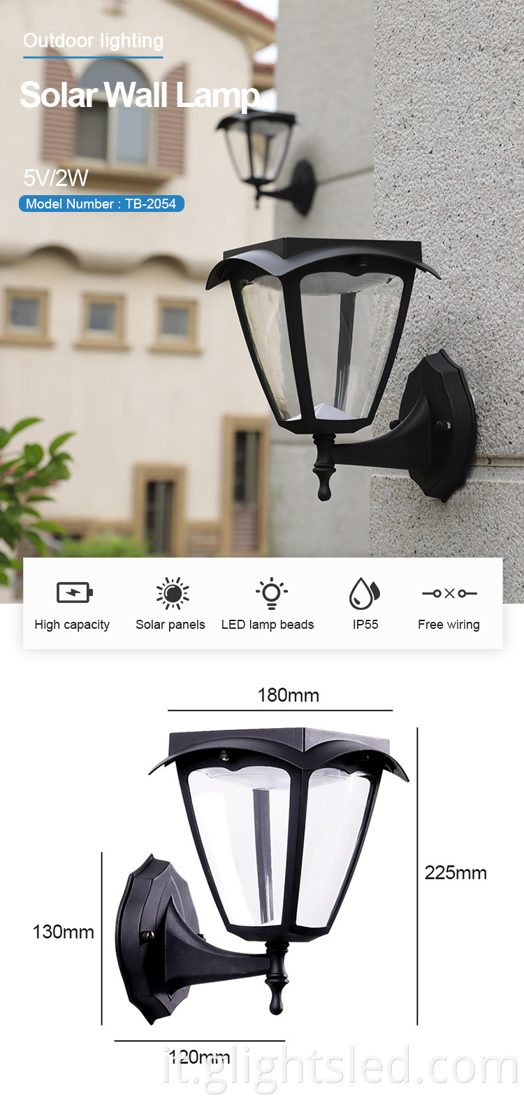 solar wall light